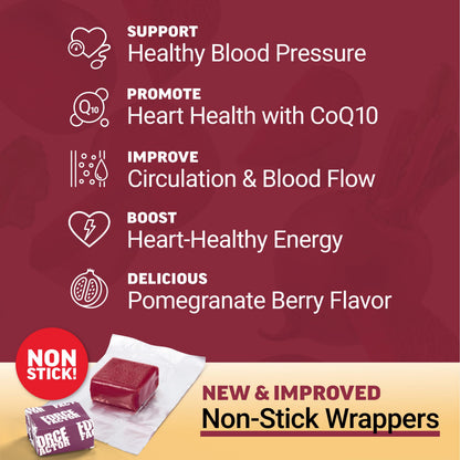 Force Factor Total Beets Ultimate Heart Health Chews for Blood Pressure Support, with Beetroot Powder, CoQ10, B Vitamins & Grapeseed Extract for Blood Flow