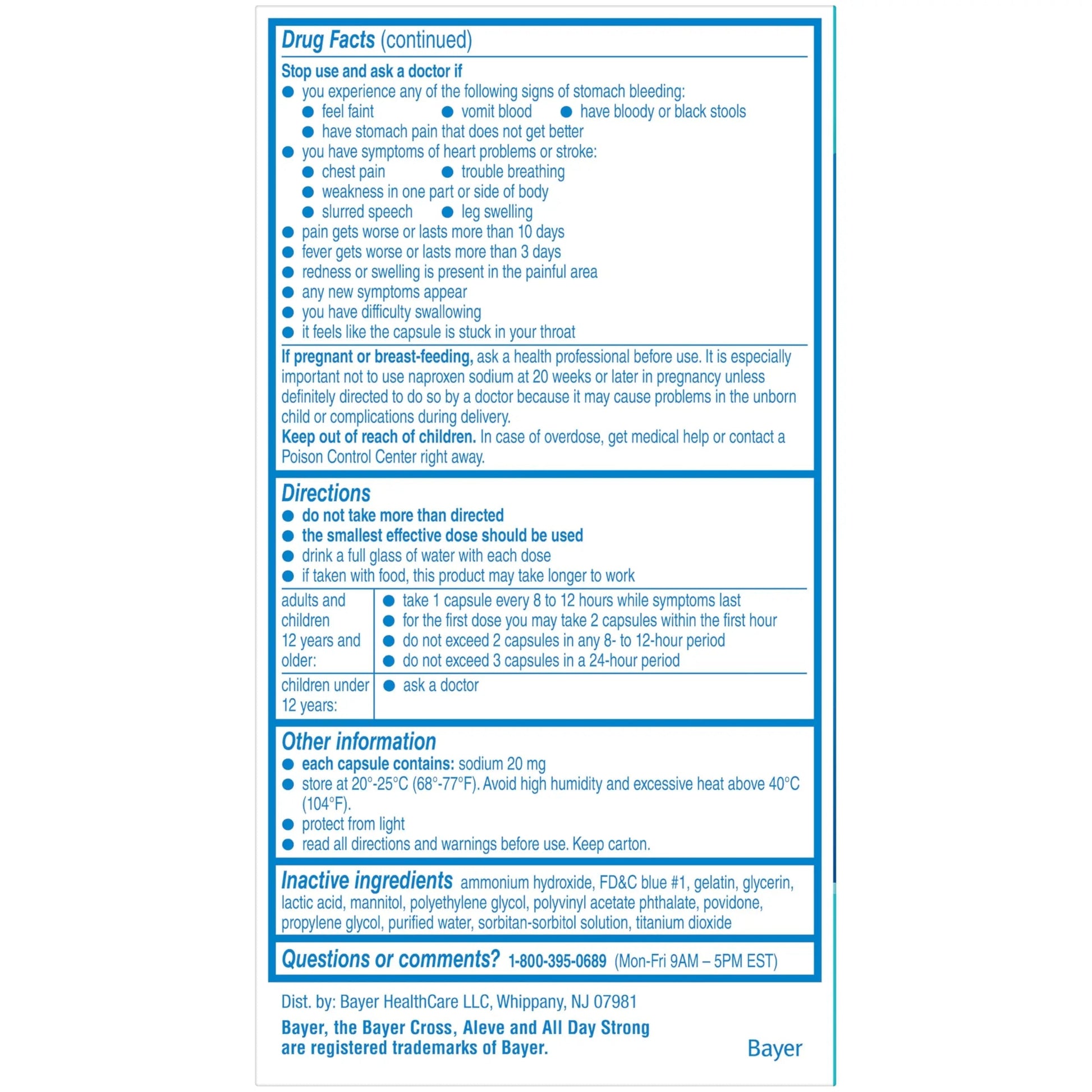 Aleve Liquid Capsules, Naproxen Sodium Capsules 220 mg (NSAID), Pain Reliever/Fever Reducer, Fast Pain Relief, 120 Count AleveBuy Supplements Australia