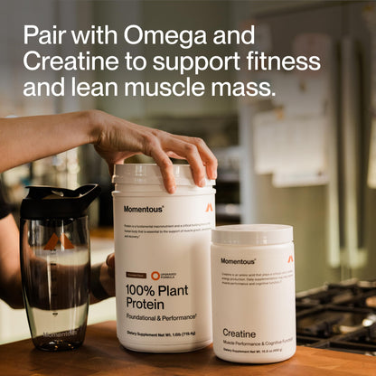 Momentous Vegan Protein Powder - 20 g Plant-Based Protein - NSF Certified for Sport - Gluten-Free - Non-GMO - 22 Servings for Essential Everyday Use - Chocolate