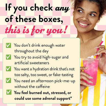 Legendairy Milk She’s Thirsty – Strawberry Lemonade, No Sugar Added Electrolytes Powder Packets–Coconut Water Mix for Women, Instant Hydration Packets,