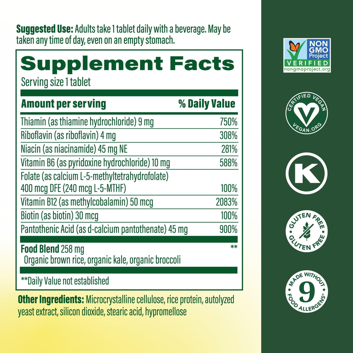 MegaFood Balanced B Complex - B Complex Vitamin Supplement - 8 B Vitamins Including Vitamin B6, Vitamin B12, Folate, Biotin & More - Supports Cellular Energy Production