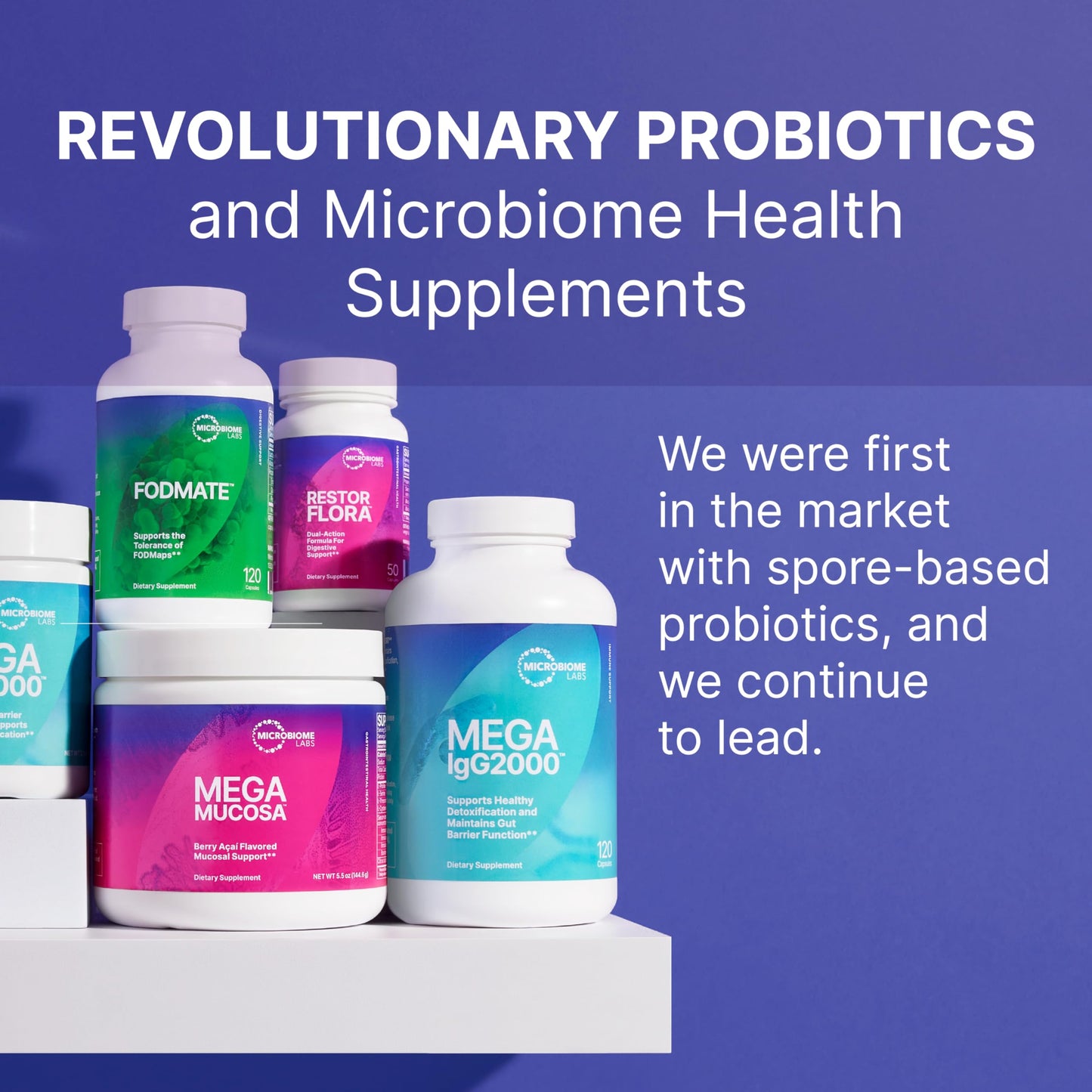 Microbiome Labs MegaSporeBiotic Probiotics for Women & Men - Spore-Based Probiotic for Gut Health & Digestive Support - Shelf-Stable, Travel-Friendly