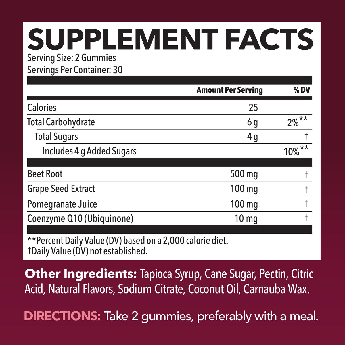 Beet Root Gummies with COQ10 & Pomegranate - Nitric Oxide Supplement for Men and Women - Beetroot for Endurance, Performance, Recovery - Vegan, Non-GMO, Gluten Free