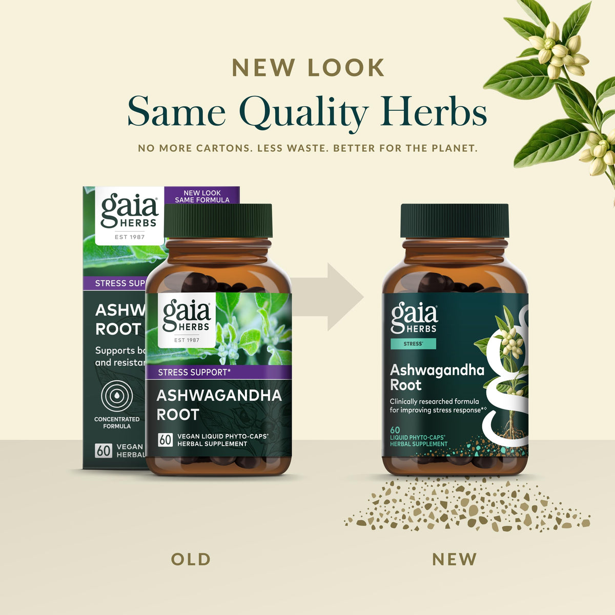 Gaia Herbs Ashwagandha Root - Stress Relief & Sleep Support Supplement - Supports Balanced Energy Levels & Positive Outlook