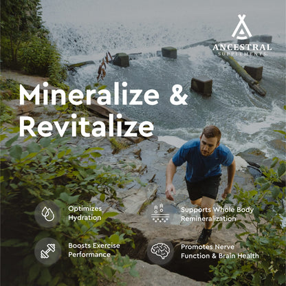 Ancestral Supplements Minerals & Electrolytes with Magnesium, Potassium, Sodium, Supports Optimal Hydration, Immune Health, Athletic Performance,