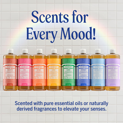 Dr. Bronner's Pure-Castile Magic Liquid Soap - Made with Regenerative Organic Certified Oils- 18-in-1 Uses for Face
