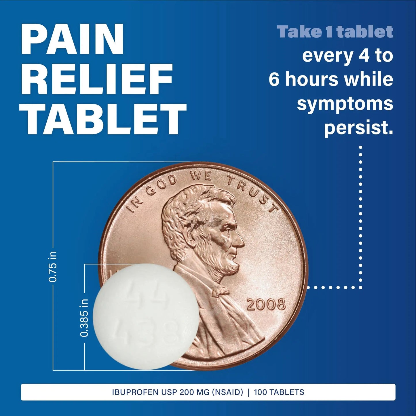 MAJOR Dye-Free Ibuprofen Tablets 200 mg - Helps Temporarily Reduce Fevers - Offers Pain Relief - 100 Tablets (1-Pack) MAJORBuy Supplements Australia