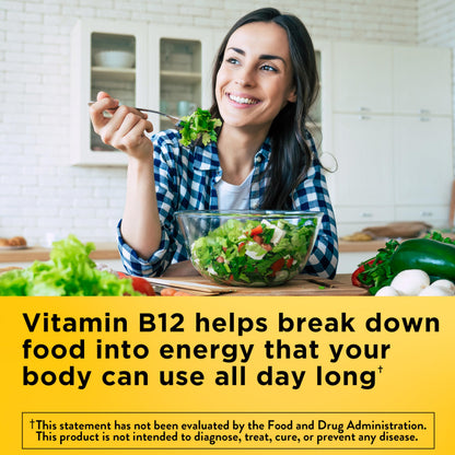 Nature Made Extra Strength Vitamin B12 Gummies 3000 mcg per serving, B12 Vitamins for Energy Metabolism Support, 60 Gummy Vitamins, 30 Day Supply