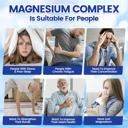 1000mg Magnesium Complex Capsules, 8-in-1 Magnesium Glycinate, Citrate, Malate, Taurate, Oxide, Carbonate, Aspartate, Orotate - 240 Capsules VivoNu buy supplements Au