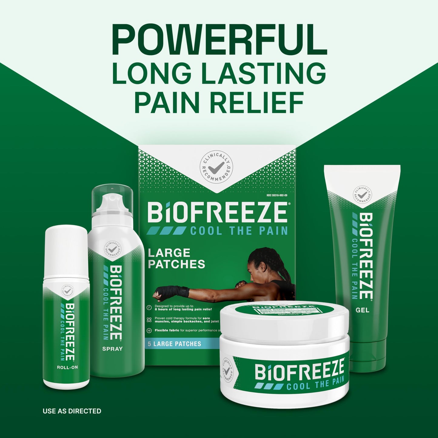 Biofreeze XL Pain Relief Patches, Menthol Pain Patches for Lower Back, Neck, Knee, & Shoulder, Comfortable & Flexible Fabric Stays in Place, 4 ct BiofreezeBuy Supplements Australia