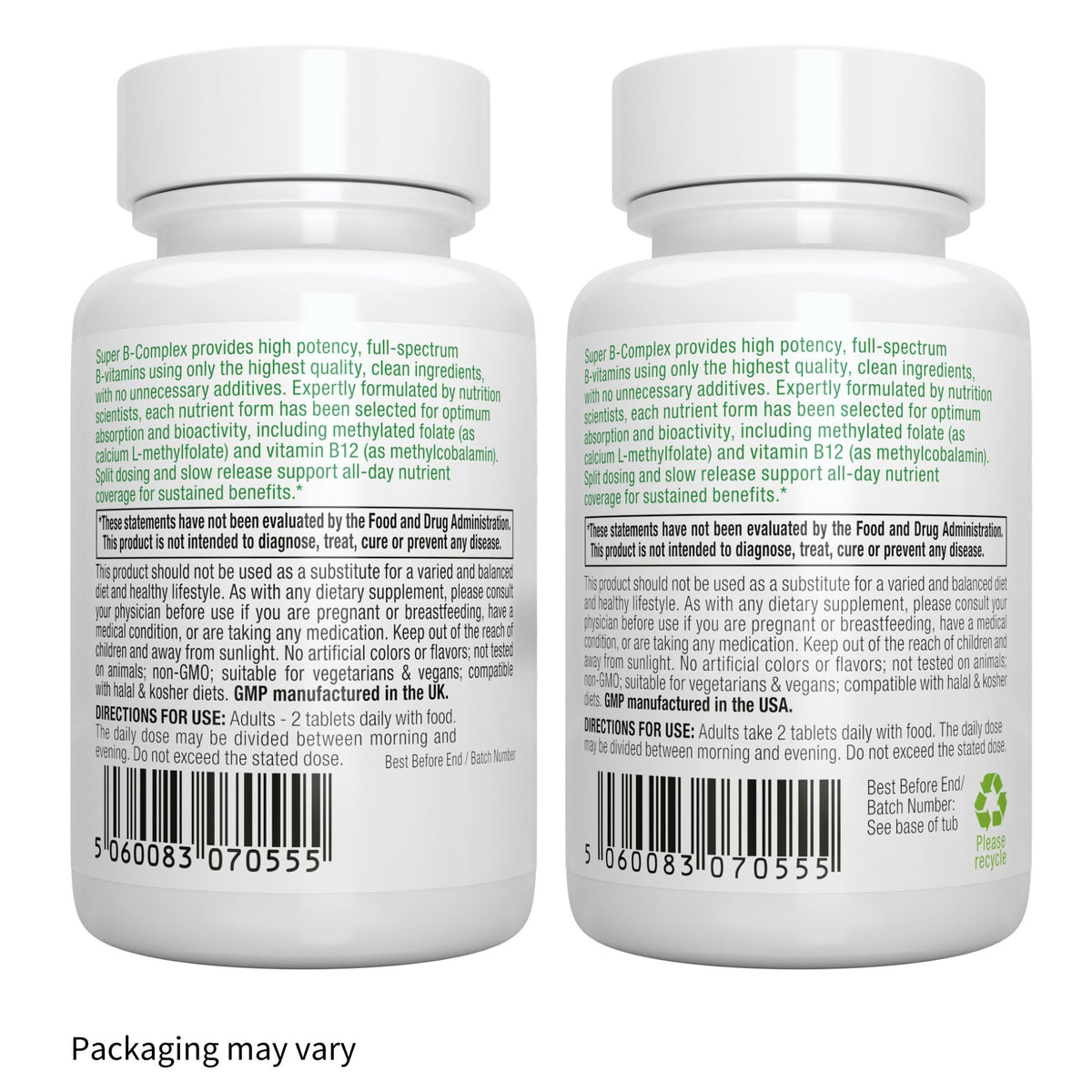 Igennus Super B-Complex Methylated B Vitamins - Sustained Release, Clean Label & High Absorption, with 5-MTHF Folate & Methyl B12, Energy, Mood & Cognitive Performance