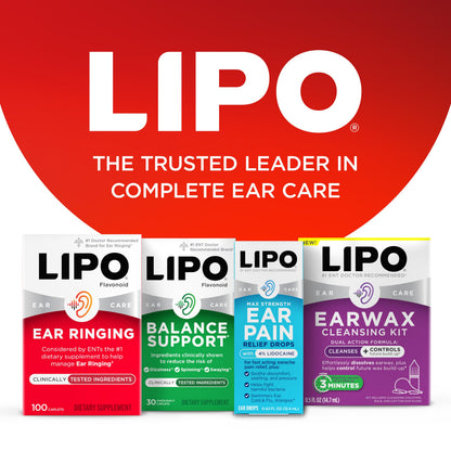 Lipo Flavonoid Ear Ringing - Doctor-Recommended for Ringing Ears – Clinically Proven Lemon Bioflavonoid Complex with Vitamins C, B1, B2, B6, B12,