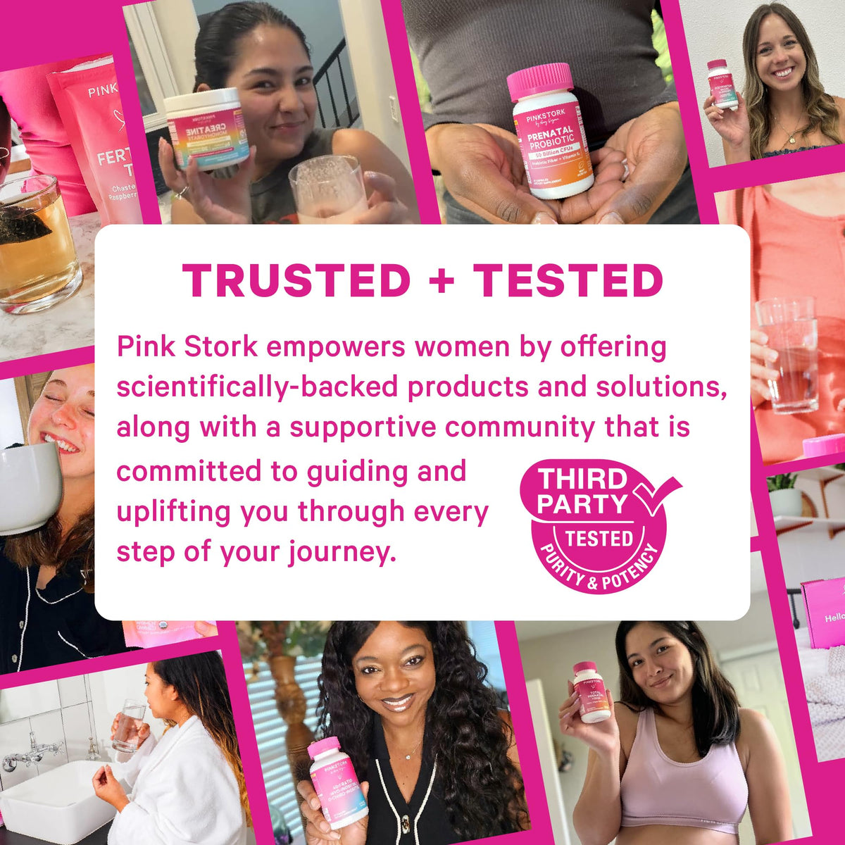 Pink Stork Prenatal Fiber Gummies for Women - 3g Prebiotic Inulin from Chicory Root - Natural Pregnancy & Postpartum Stool Softeners