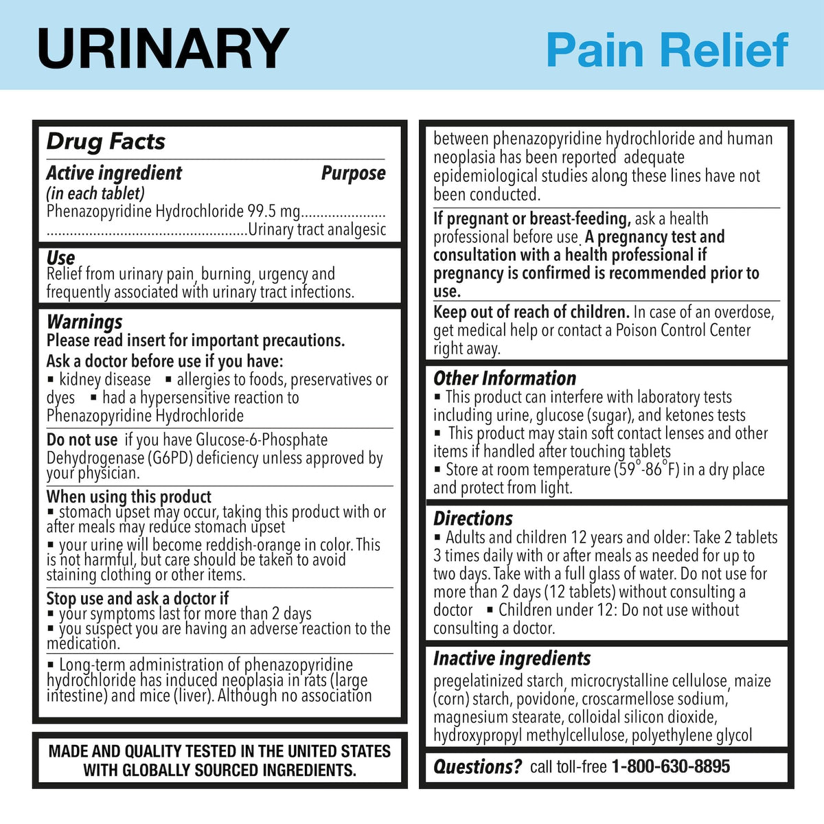 Puregen Labs Urinary Pain Relief | Phenazopyridine HCl 99.5mg Tablets | Maximum Strength OTC for Fast Relief of UTI Pain, Burning and Bladder discomfort – 72 Count Tablets P Puregen Labs buy supplements Au