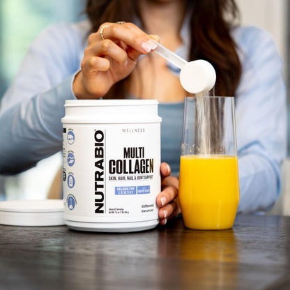 NutraBio Multi Collagen Powder - Hydrolyzed Collagen Peptides for Glowing Hair & Skin - Grass-Fed - Collagen Powder for Women and Men - 40 Servings- Unflavored NutraBio buy supplements Au