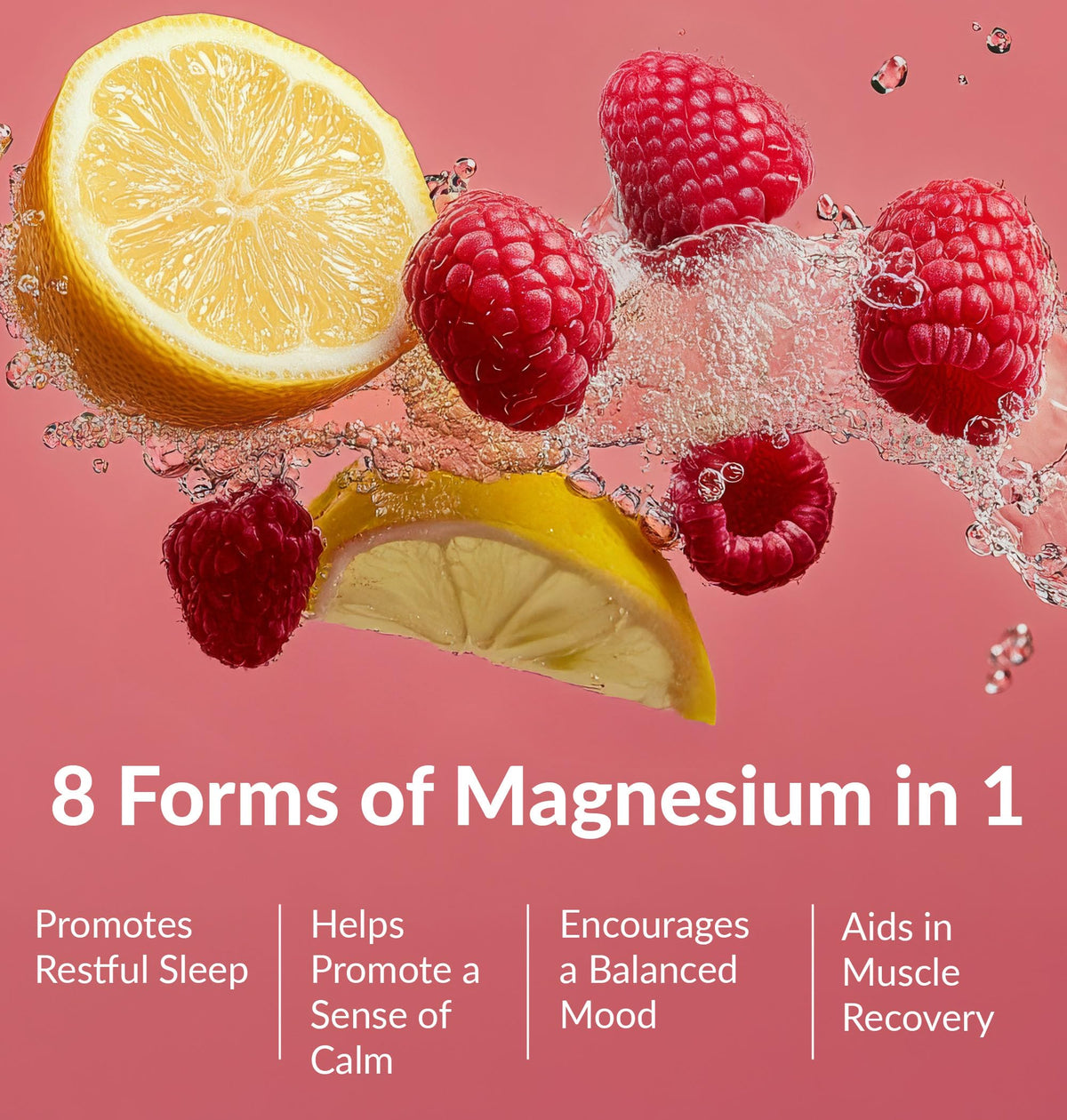BIOptimizers Magnesium Breakthrough Drink - 8 Forms of Magnesium, Electrolytes, Sleep Health, Stress, Muscle Recovery, Heart Support | Glycinate, Citrate, Malate- Raspberry Lemon BIOptimizers buy supplements Au