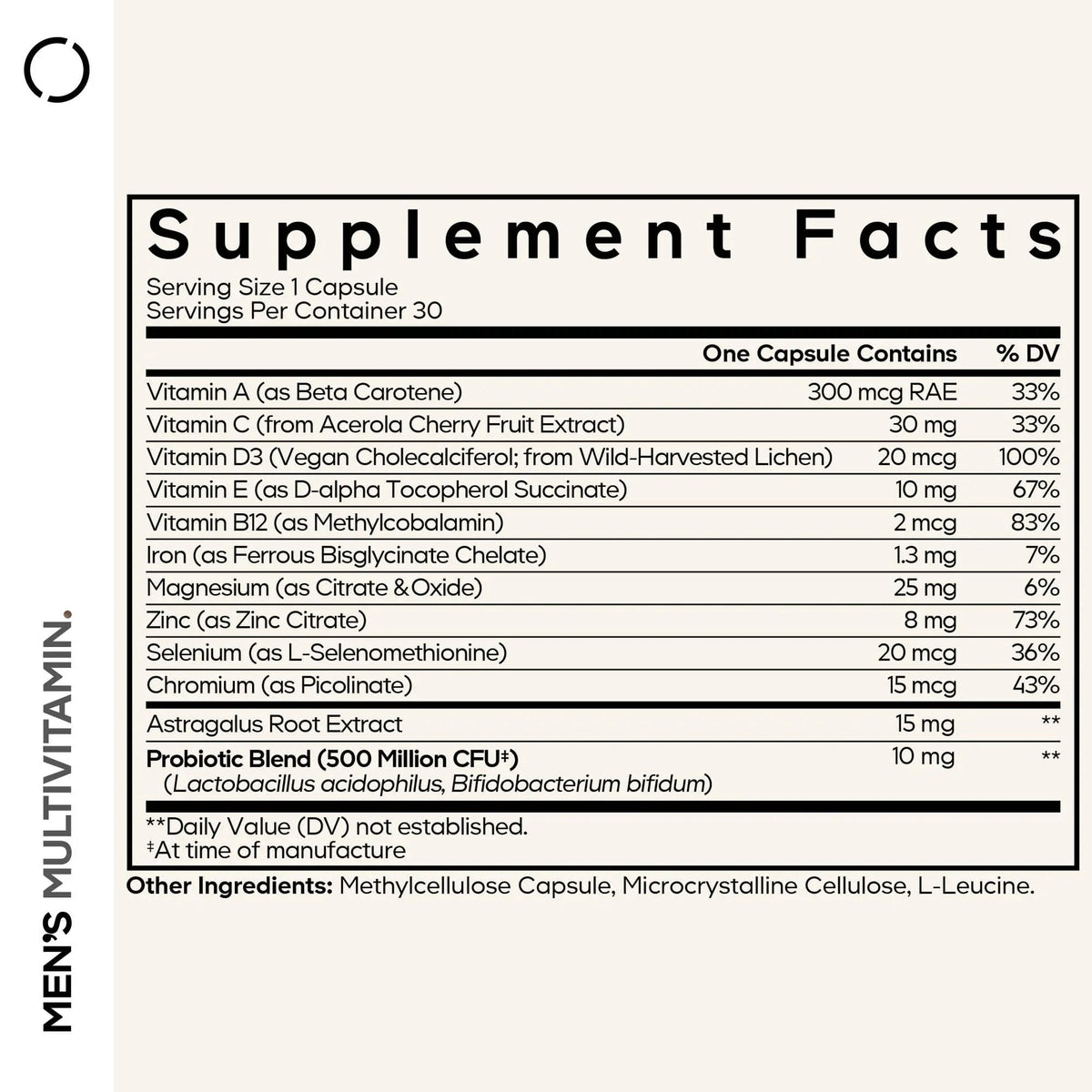 Codeage Men's Multivitamin - Daily Vitamins for Men with Vitamin A, C, D3, E, B12, Magnesium, Zinc, Iron, Chromium Codeage