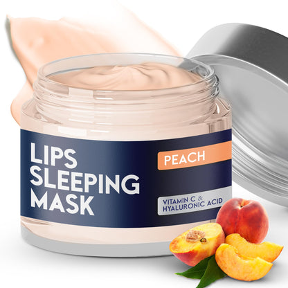 Lip Mask Overnight with Hyaluronic Acid & Collagen, Lip Sleeping Mask for Dry Cracked Lips