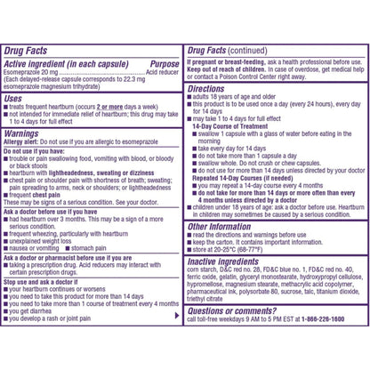 Nexium 24HR Acid Reducer Heartburn Relief Capsules for All-Day and All-Night Protection from Frequent Heartburn, Heartburn Medicine with Esomeprazole Magnesium - 42 Count Nexium buy supplements Au