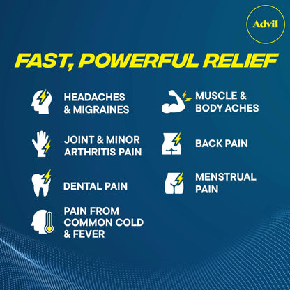 Advil Liqui-Gels Pain Reliever and Fever Reducer, Pain Medicine for Adults with Ibuprofen 200mg for Headache, Backache, Menstrual Pain and Joint Pain Relief - 200 Liquid Filled Capsules AdvilBuy Supplements Australia