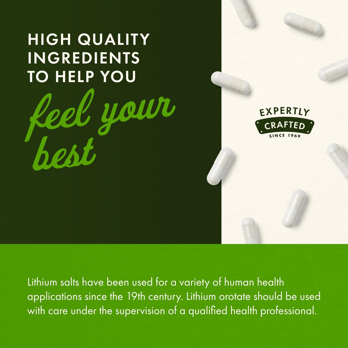 Swanson Lithium Orotate Mood and Memory Support Supplement for Stress-Prone Adults Seeking Emotional Wellness - 5 mg Elemental Lithium (60 Veggie Capsules) SwansonBuy Supplements Australia