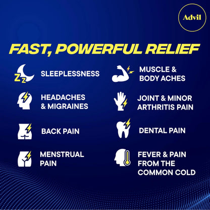 Advil PM Liqui-Gels Pain Reliever and Nighttime Sleep Aid, Pain Medicine with Ibuprofen for Pain Relief and Diphenhydramine HCL for a Sleep Aid - 2x80 Liquid Filled Capsules AdvilBuy Supplements Australia