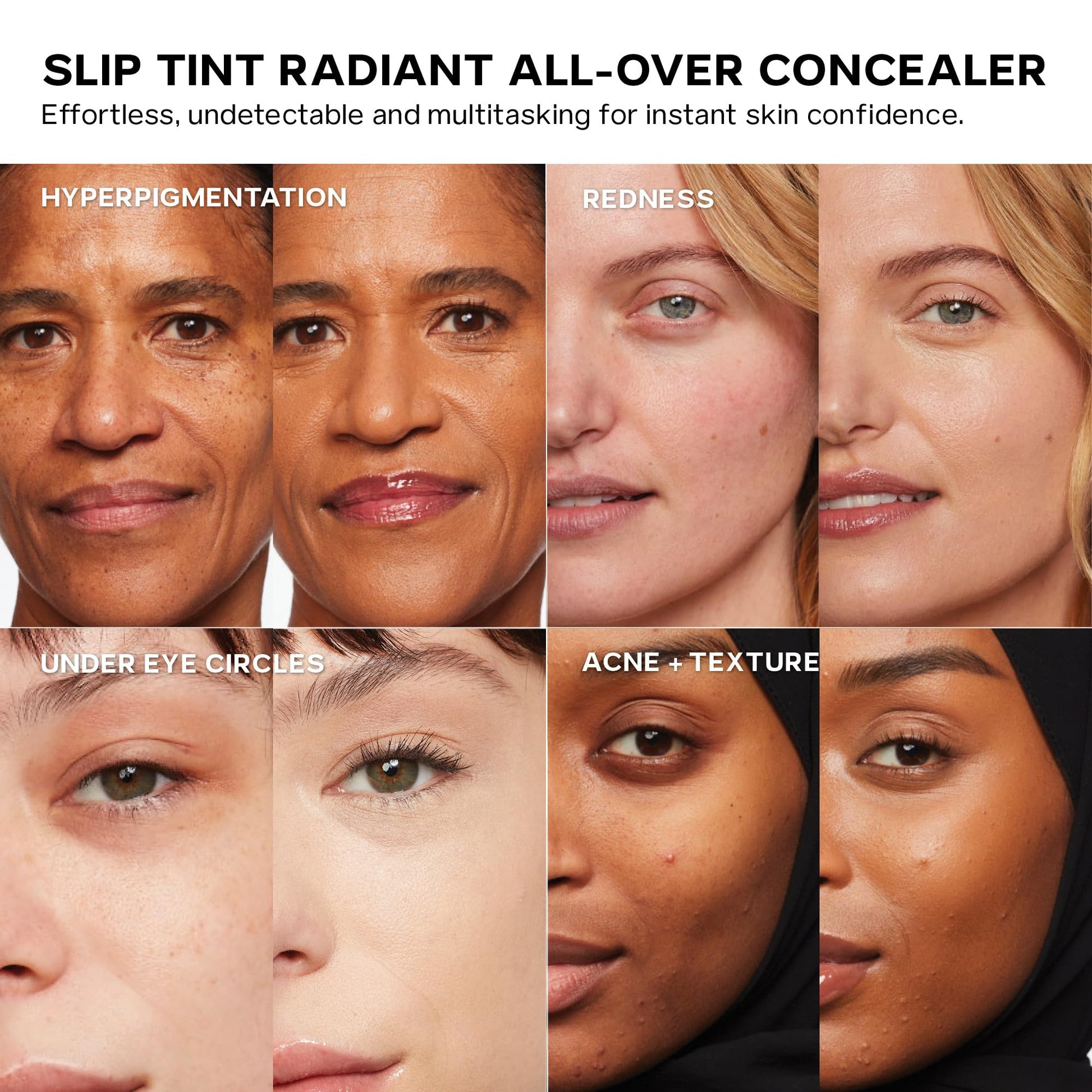 Saie Slip Tint Radiant Cream Concealer & All-Over Face Makeup - Concealer for Dark Circles, Redness & Blemishes - Lightweight Makeup Made with Hydrating Hyaluronic Acid - Shade 6 (0.17 oz) SaieBuy Supplements Australia
