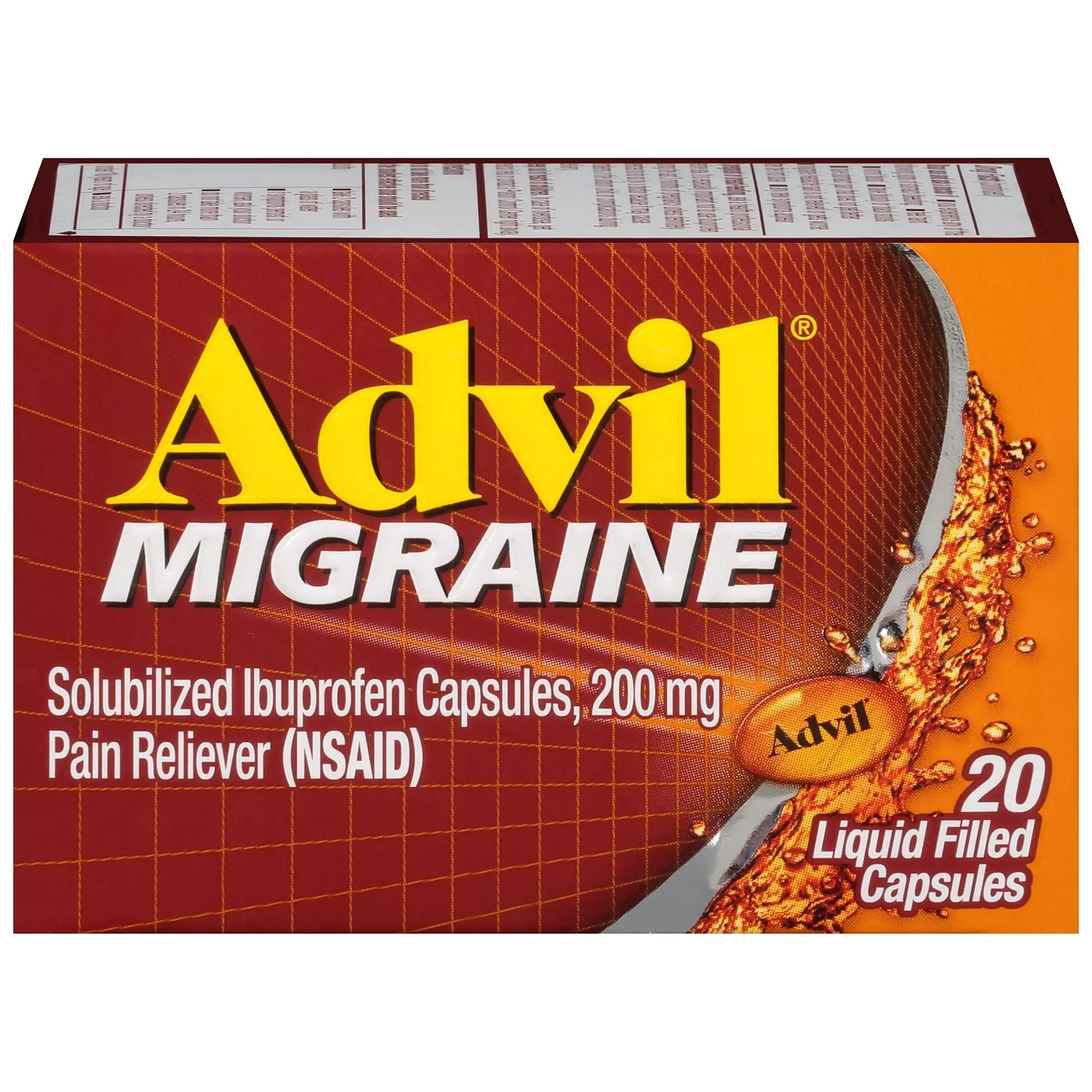 Advil 200 mg Liquid Filled Capsules 20 ea AdvilBuy Supplements Australia