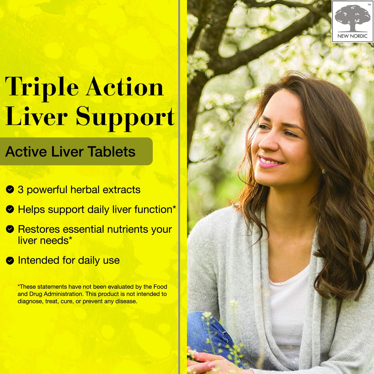 NEW NORDIC Active Liver 30-Day Supply, Daily Liver Supplement, Milk Thistle, Artichoke & Turmeric, 30 Tablets (Pack of 1) NEW NORDICBuy Supplements Australia