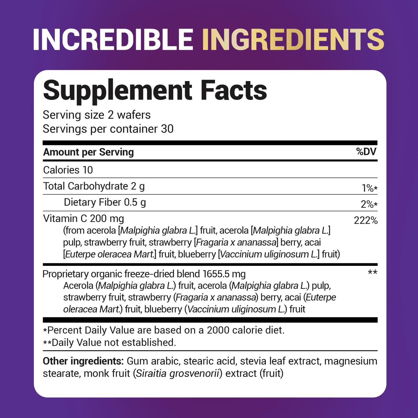 Dr. Berg Chewable Vitamin C Complex - Made with Organic, Non-GMO Berries - 60 Delicious Wafers Dr. Berg NutritionalsBuy Supplements Australia