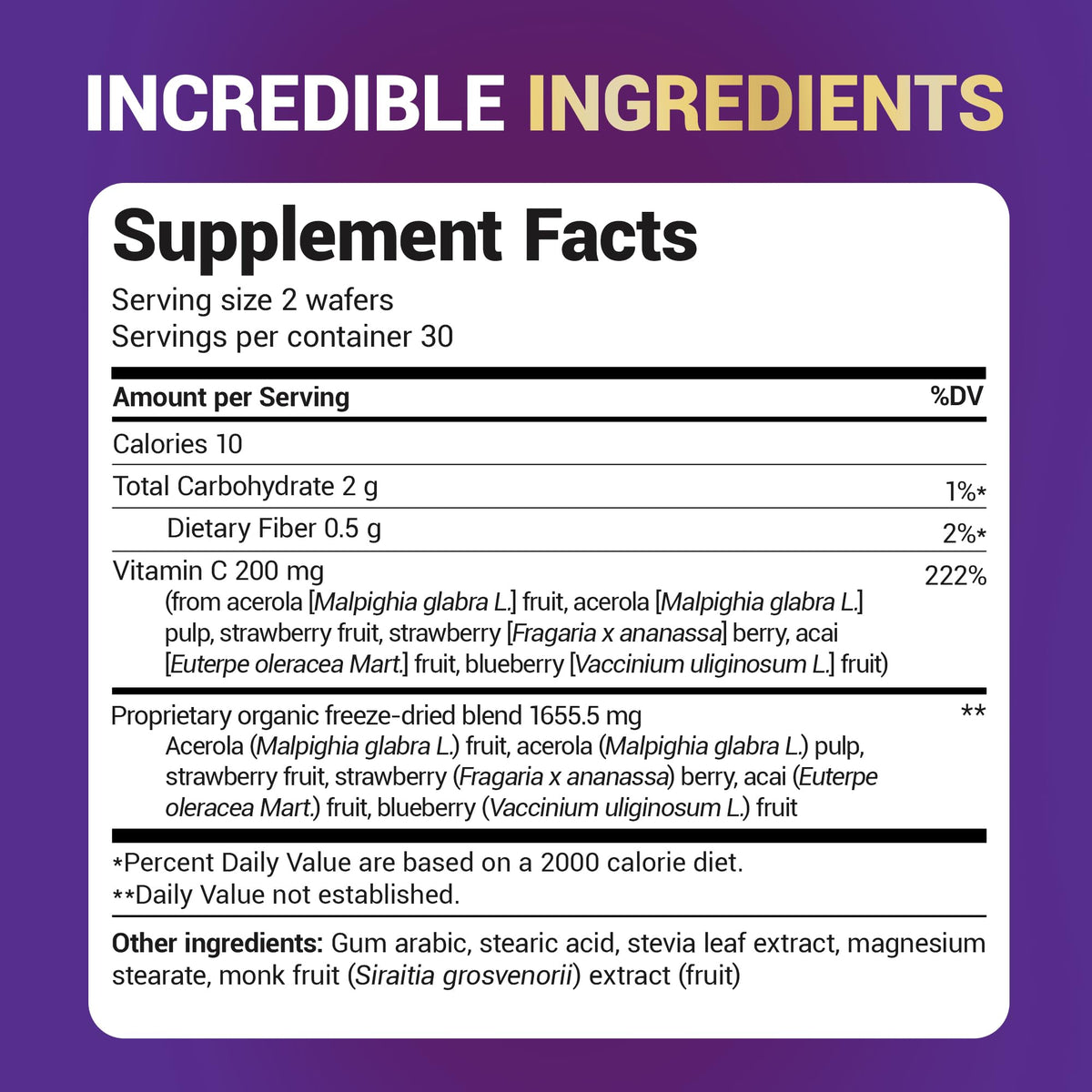 Dr. Berg Chewable Vitamin C Complex - Made with Organic, Non-GMO Berries - 60 Delicious Wafers Dr. Berg NutritionalsBuy Supplements Australia