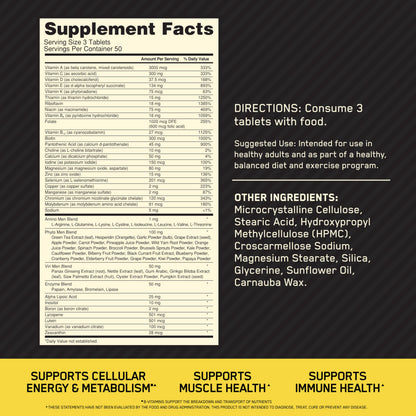 Optimum Nutrition Opti-Men, Vitamin C, Zinc and Vitamin D, E, B12 for Immune Support Mens Daily Multivitamin Supplement, 150 Count (Packaging May Vary) Optimum NutritionBuy Supplements Australia