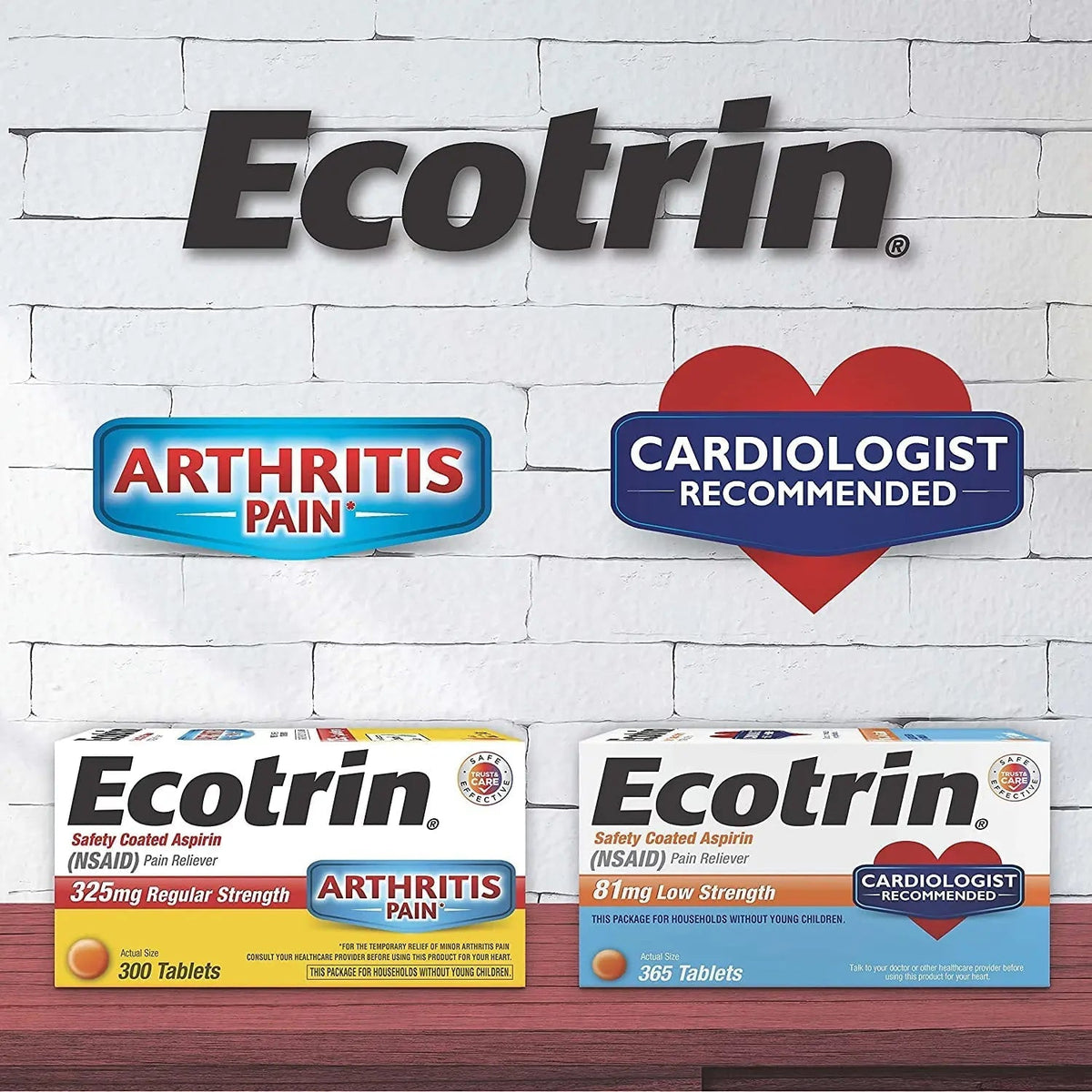 Ecotrin Low Strength Safety Coated Aspirin, NSAID 81mg, 45 count (2 Pack) EcotrinBuy Supplements Australia