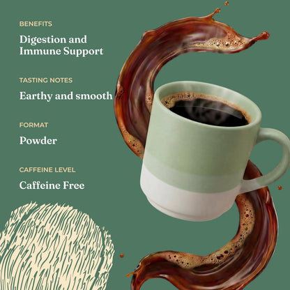 Four Sigmatic Gut Health Mushroom Blend | Organic Mushroom Powder Complex with Turkey Tail, Lion’s Mane, Cordyceps, Chaga, Probiotics and More