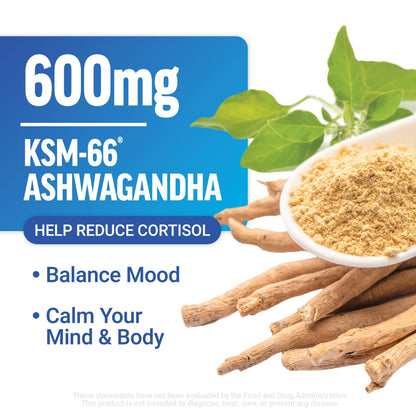 Force Factor Amazing Ashwa Complete Calm Support with KSM-66 Ashwagandha, Like Ashwangandha Gummies to Promote Calm & Relaxation with Magnesium & L-Theanine,