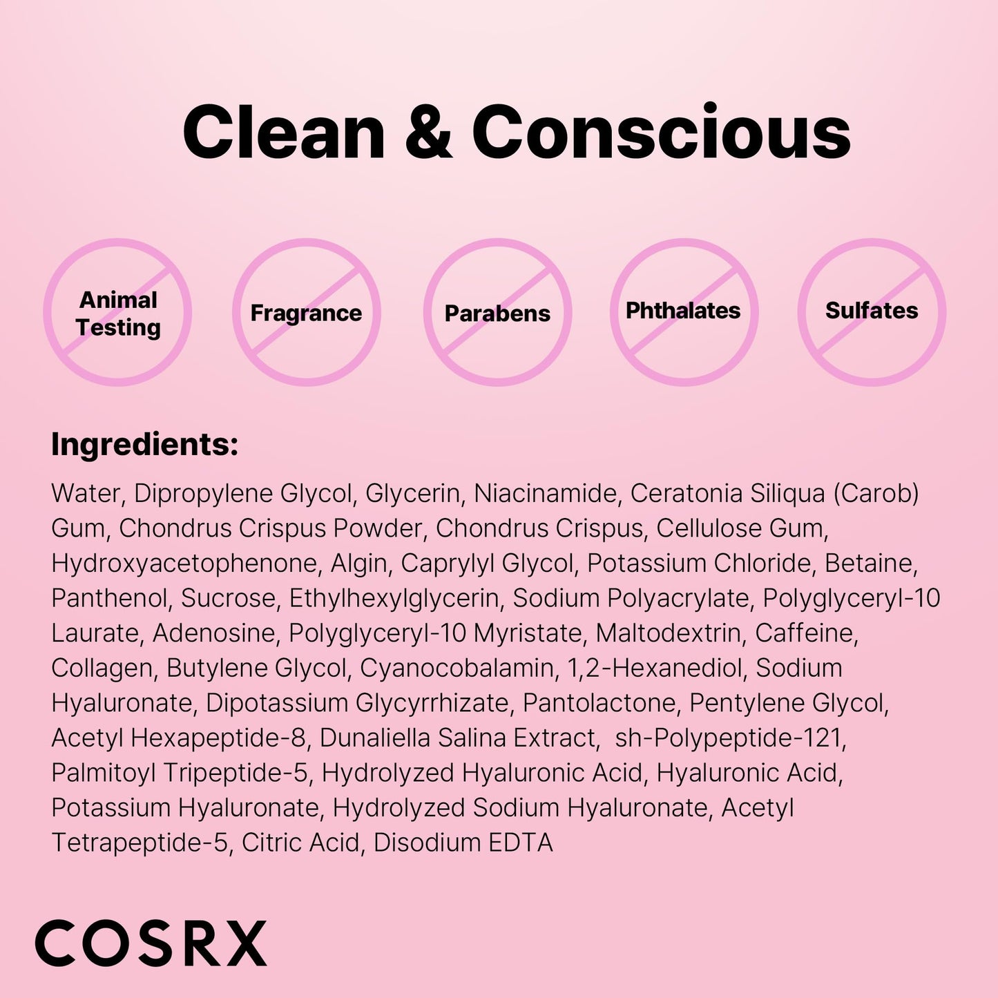 COSRX Pink Peptides Collagen Hydrogel Eye Patch for Puffy Eyes and Dark Circles, Under Eye Mask, 60 Under Eye Patches, Korean Skin Care