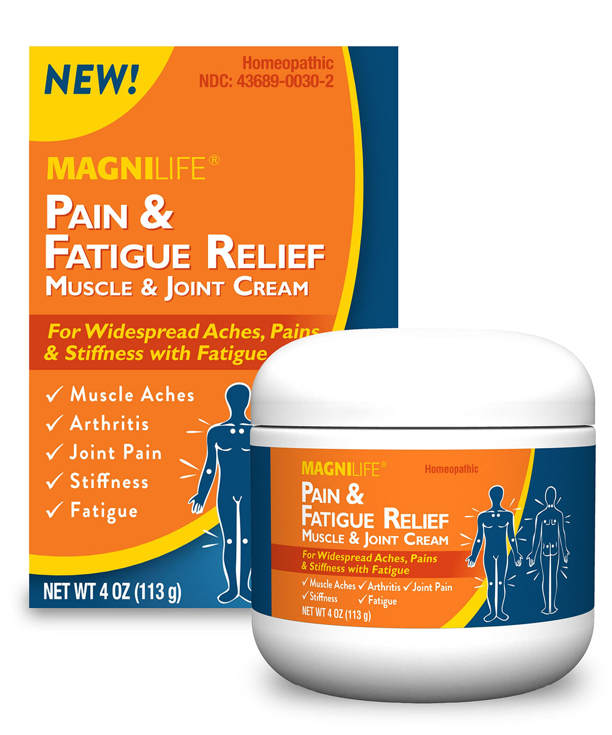 MagniLife Pain and Fatigue Relief Cream, 4 oz, Fast-Acting Relief for Fibromyalgia Symptoms, Muscle Aches & Joint Pain, Helps Relieve Soreness & Tenderness, Deep Penetrating Formula MagniLifeBuy Supplements Australia