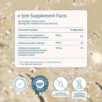 BodyBio e-lyte - Liquid Electrolyte Concentrate for Clean Hydration, Energy & Cramp Relief - No Sugar, No Artificial Flavors, No Fillers, Keto Friendly