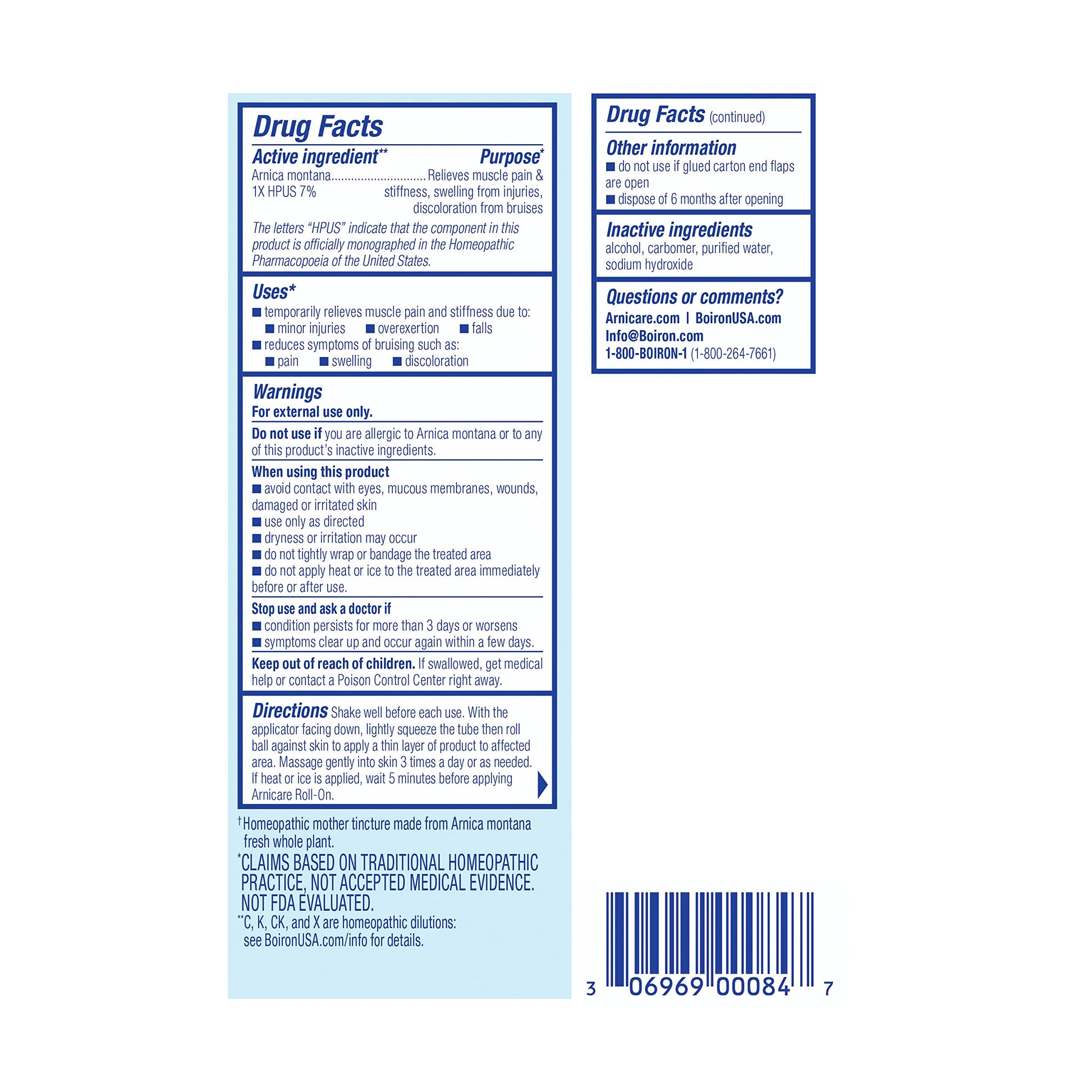 Boiron Arnicare Roll-on gel, for bruising, pain, stiffness, aches, Homeopathic Medicine for Pain Relief, 1.5 Ounce (Pack of 1) BoironBuy Supplements Australia