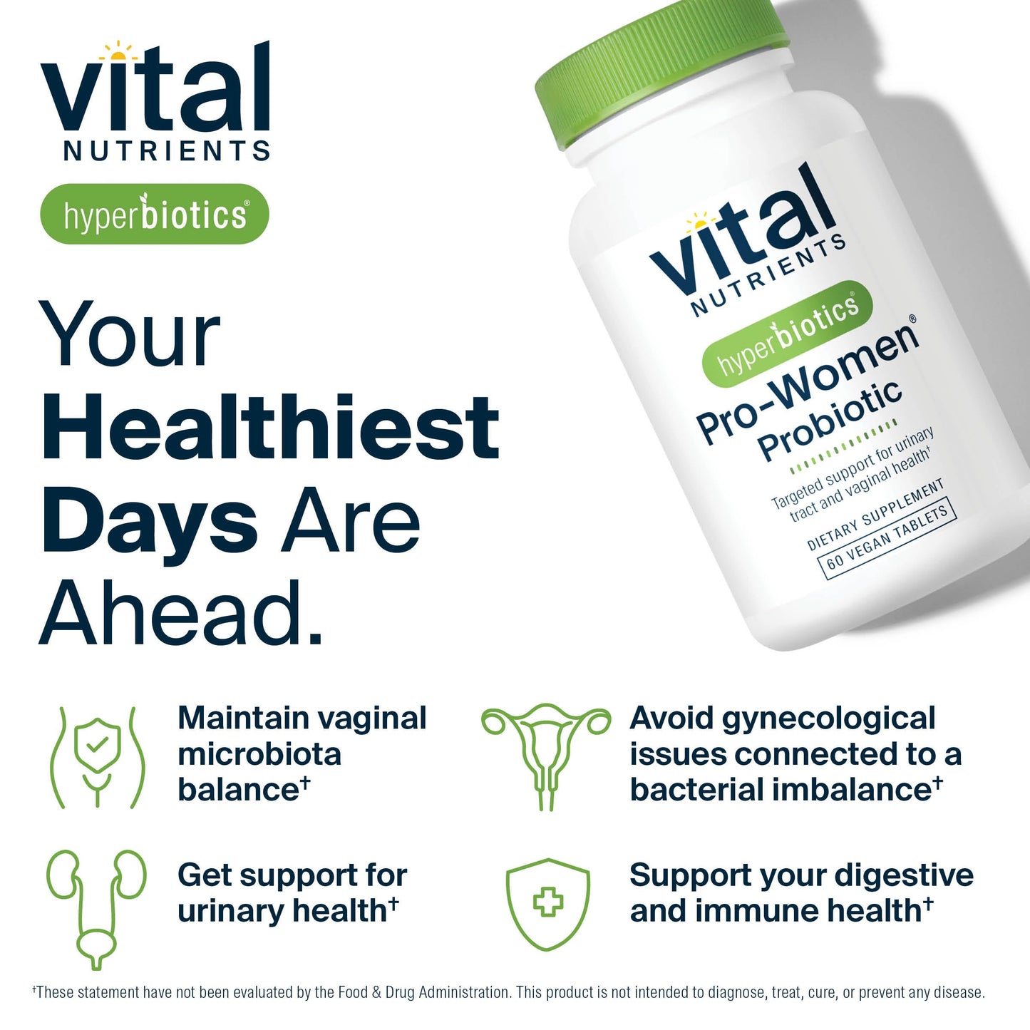 Hyperbiotics Vital Nutrients Pro Women Probiotics for Women | Vaginal Probiotics for PH Balance | Oral Probiotic for Vaginal Health and Urinary Tract Health