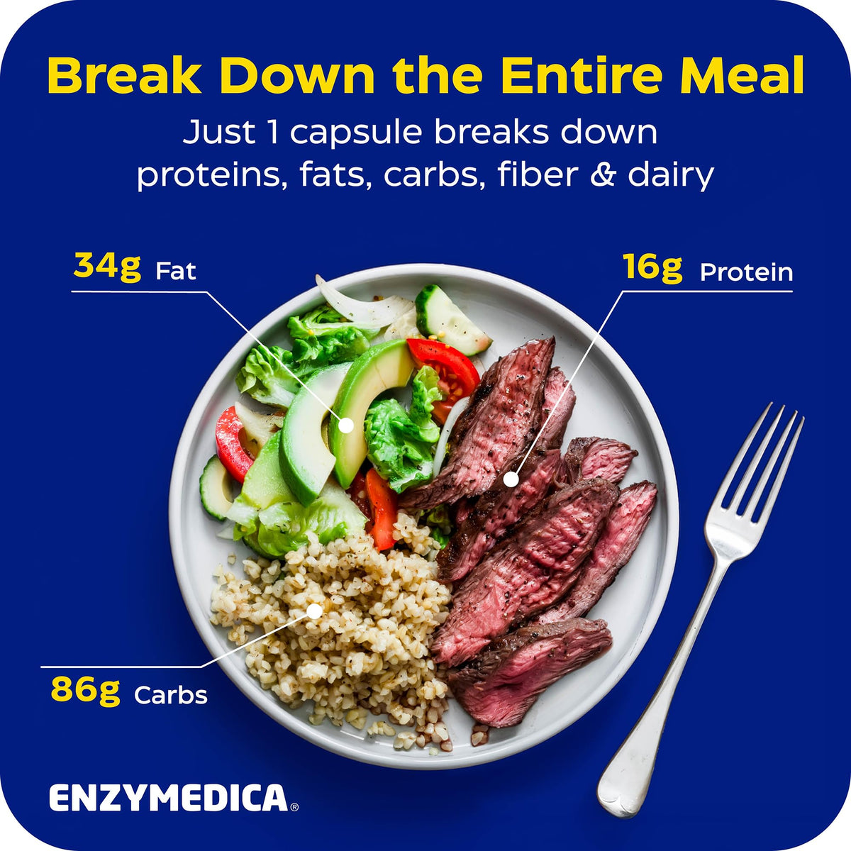Enzymedica Digest Gold + Probiotics - Digestive Enzyme Supplement for Women & Men, Enzyme and Probiotic Capsules for Digestion, Gut Health Support,