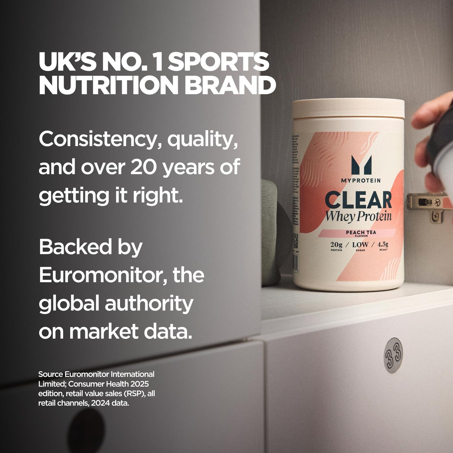 Myprotein Clear Whey Isolate Protein Powder, 20 Servings (1.1lbs) Orange Cream, 20g Protein per Serving, Naturally Flavored Drink Mix, Daily Protein Intake for Superior Performance