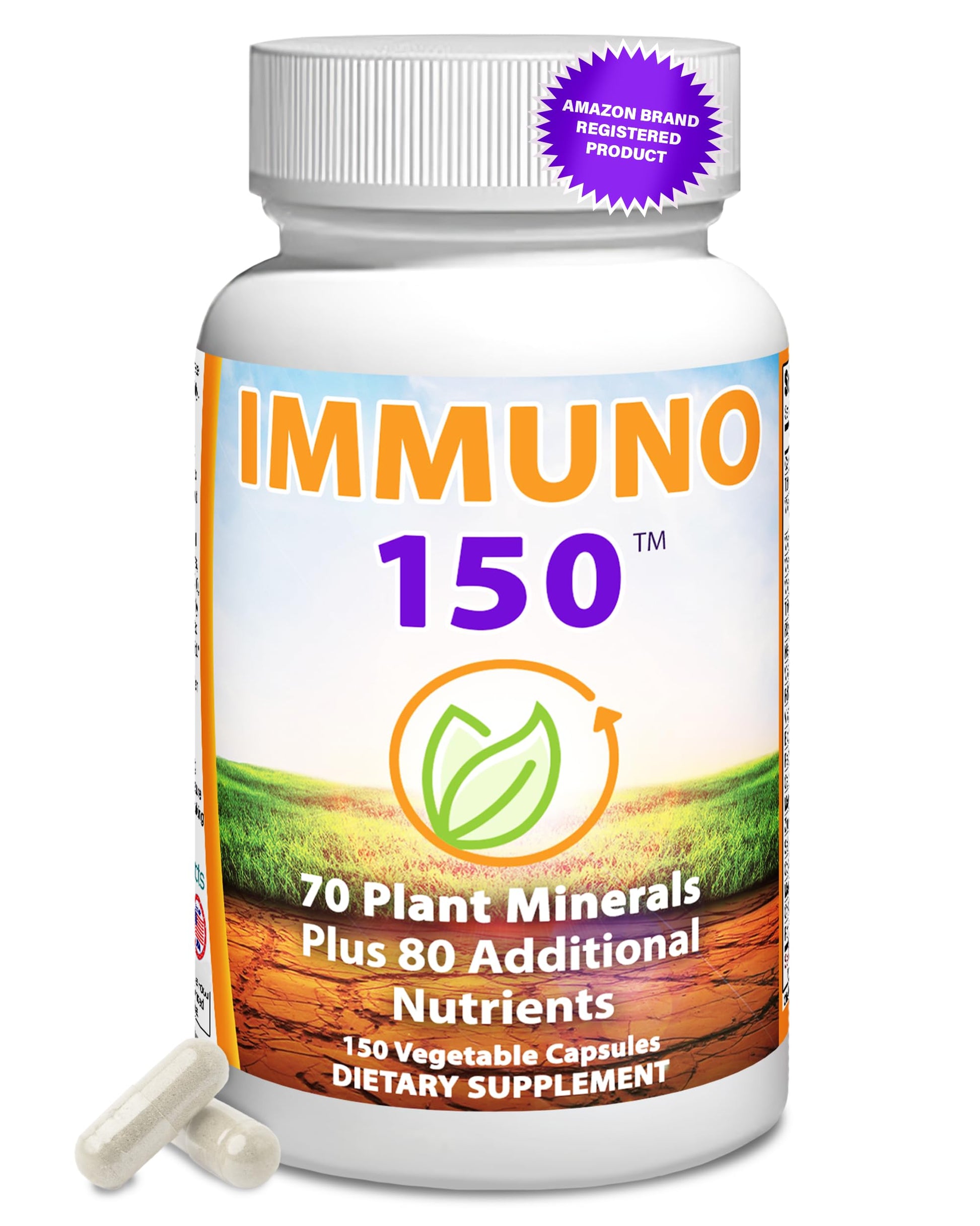 Immuno 150, Immune Support Supplement, Packed with 70 Plant Minerals, 13 Essential Vitamins and 68 Additional Nutrients-150 Vegetable Capsules- Immune Boost for All Age Groups Immuno 150Buy Supplements Australia