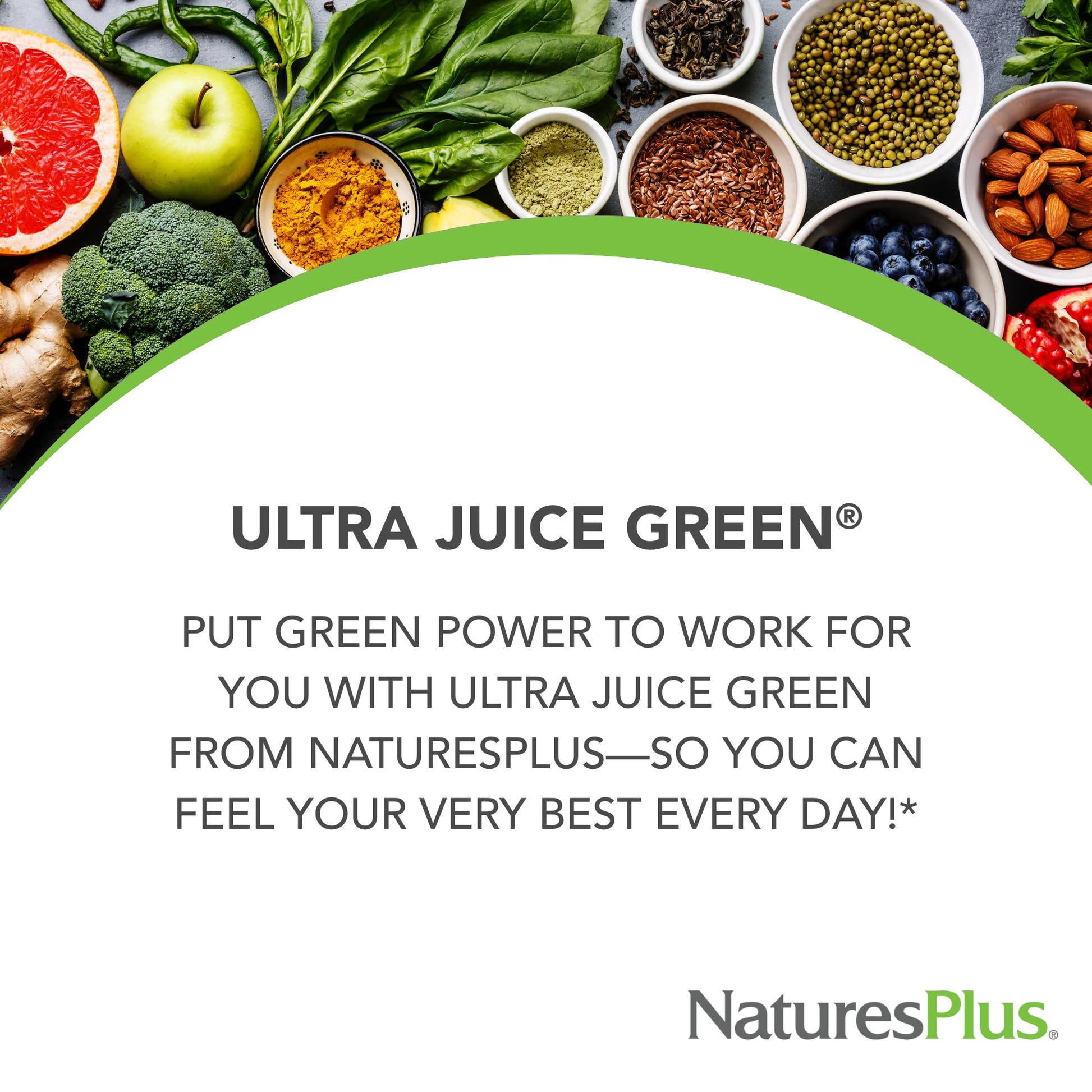 NaturesPlus Ultra Juice Green - 90 Bi-Layered Tablets - Supports Immune Health, Digestion & Energy Production - Organic, Non-GMO, Vegan, Gluten Free - 45 Servings NaturesPlus buy supplements Au