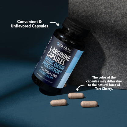 L-Arginine Capsules with L-Citrulline - Nitric Oxide Supplement - L Arginine and L Citrulline Blend - 120 Count - Vegan, Non-GMO Capsules for Performance