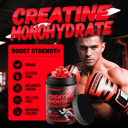 NSF Certified Creatine Gummy - Creatine Monohydrate Gummies 5g for Men & Women - Boost Focus,Strength, and Endurance, Vegan, Gluten-Free, Non-GMO, 2.5 Gram Creatine