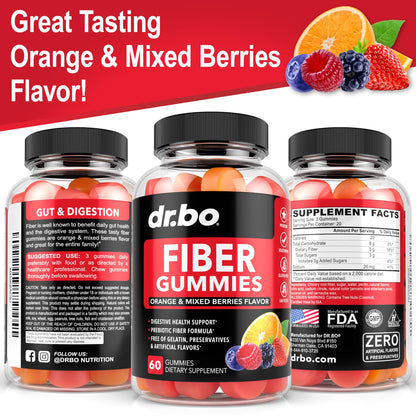 Fiber Gummies for Adults & Kids - Tasty Gummy Prebiotic Fiber Supplement, Max Digestive