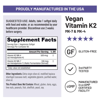 NatureWise Vitamin K2 600mcg Supplement with MK-7 100mcg & MK-4 500mcg - Enhanced Bioavailable Formula - K Complex for Bone and Heart Health