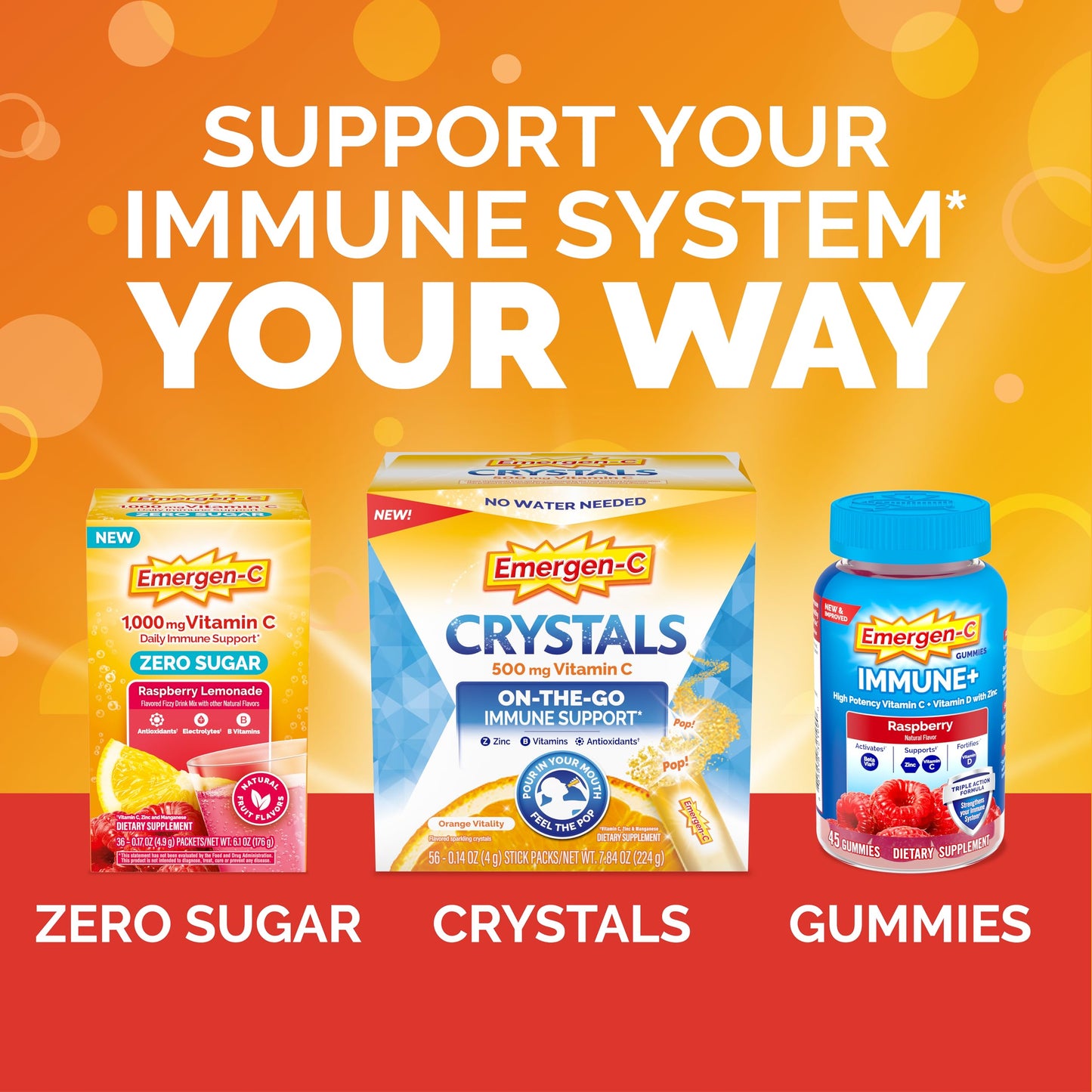 Emergen-C 1000mg Vitamin C Powder for Daily Immune Support Caffeine Free Vitamin C Supplements with Zinc and Manganese