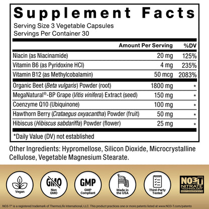 Force Factor Total Beets Ultimate Heart Health, Beet Root Capsules for Blood Pressure Support, CoQ10, Organic Beet Root Powder, Hawthorn Berry